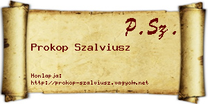 Prokop Szalviusz névjegykártya